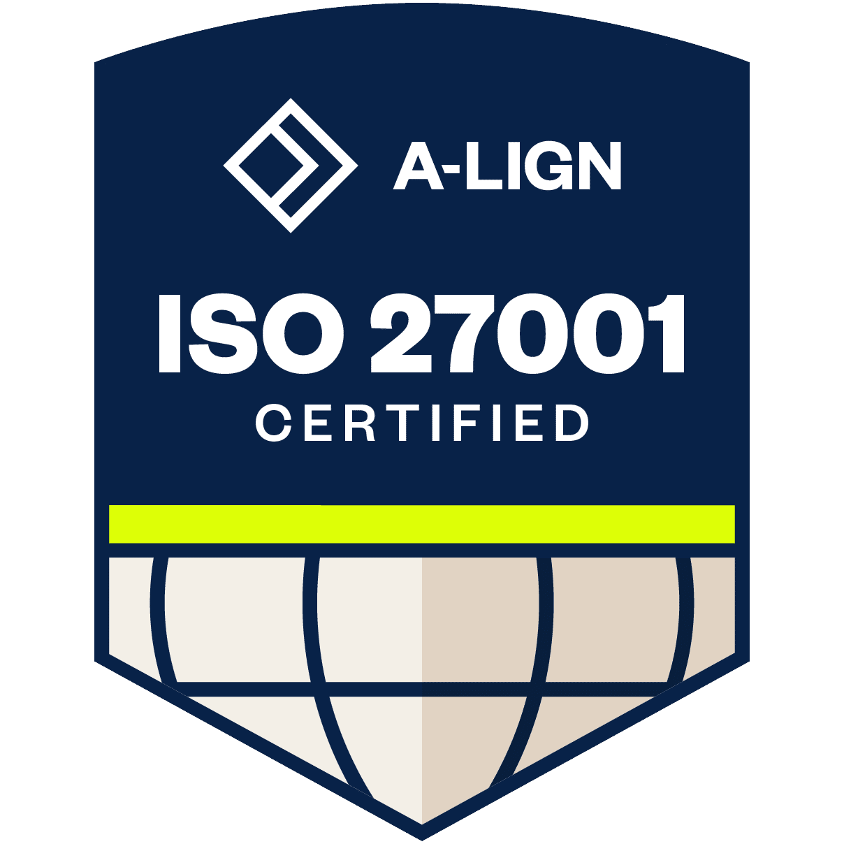 A-LIGN ISO/IEC 27001 certified badge